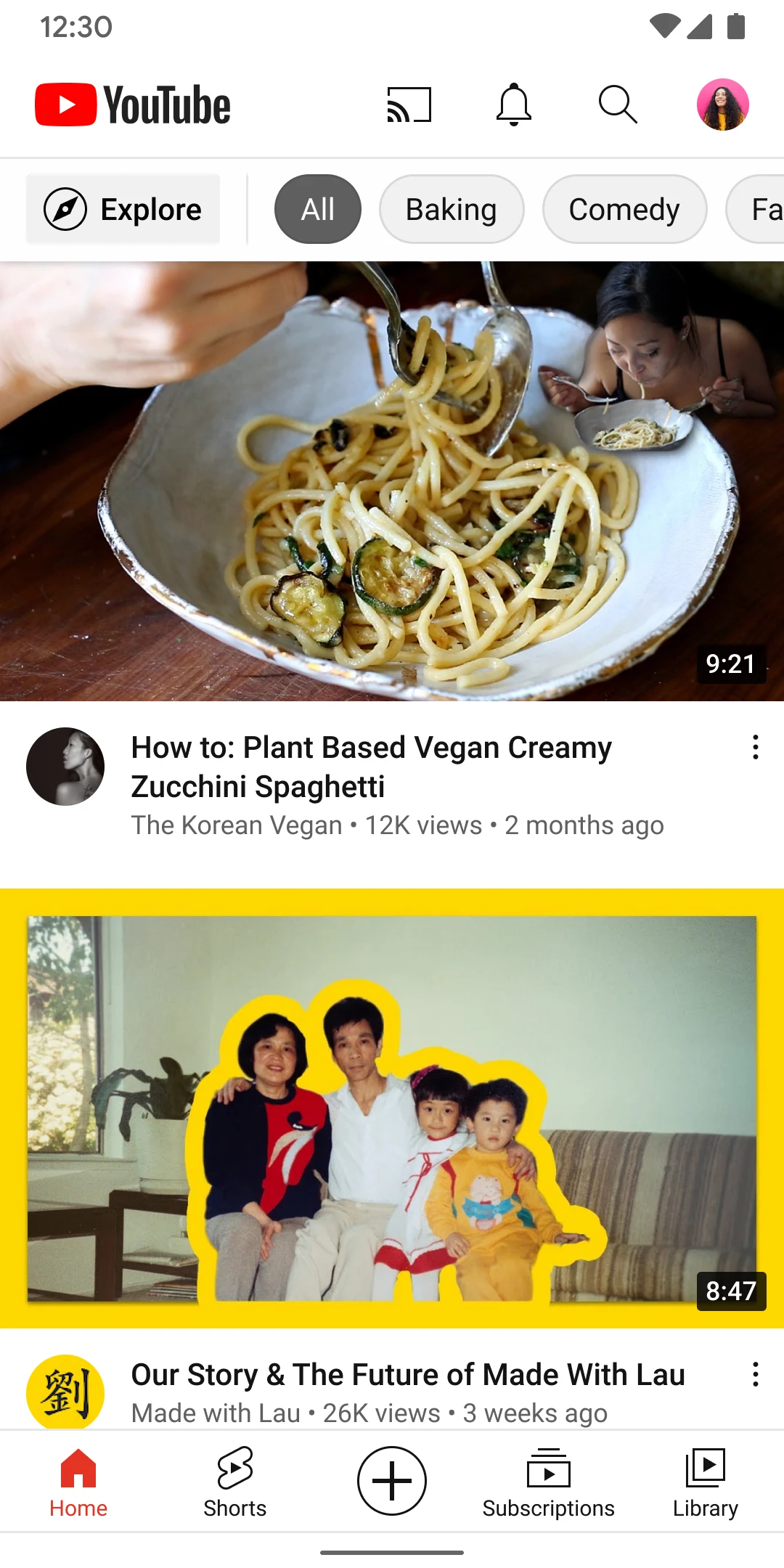 Figure 1: YouTube screenshot taken from the Google Play Store